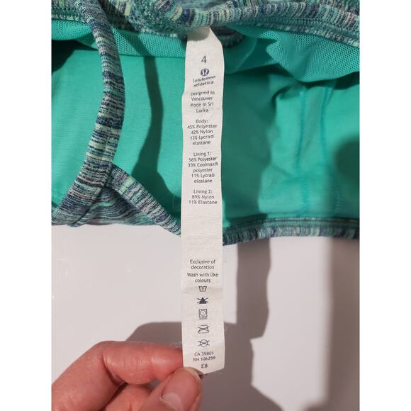 Lululemon Athletica Power Y Spacedye Shelf Bra Luon Yoga Tank Top Womens Size 4 - Picture 7 of 9